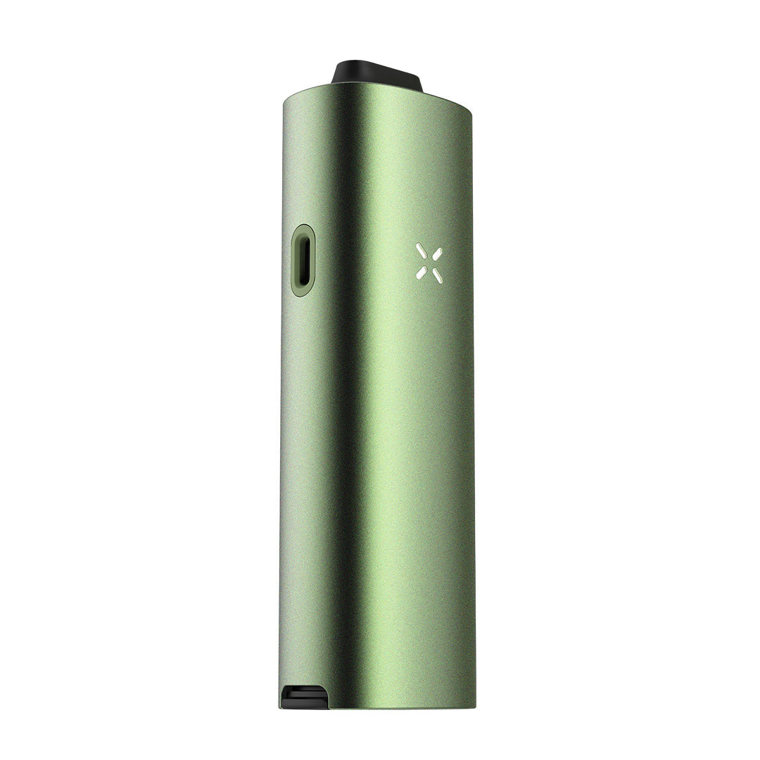 Smoke Drop Pax Four vaporizer with sleek black design and digital display, portable for discreet herb and concentrate use.