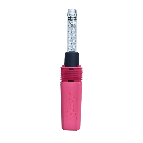 Veazy two-piece beaded cooling stem with colorful beads and clear tubing, designed for vaping devices.