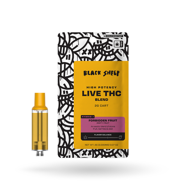 Live THC Blend Vape Cartridge: Forbidden Fruit 2g