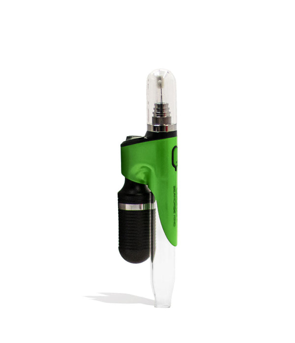 Electric nectar collector with glass tip and sleek design, used for vaporizing concentrates. No Brand Lookah Seahorse King device.