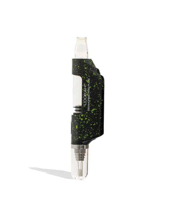 Lookah Seahorse Pro Plus Spatter Edition Nectar Collector with glass mouthpiece and quartz tip for concentrates, by EAV S&V.