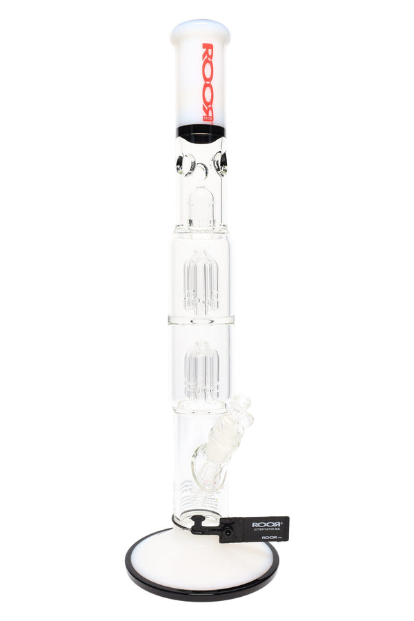 ROOR Tech 17" Multicolor Straight Tube – Double Tree Percs, Ice Pinch, Glass-on-Glass