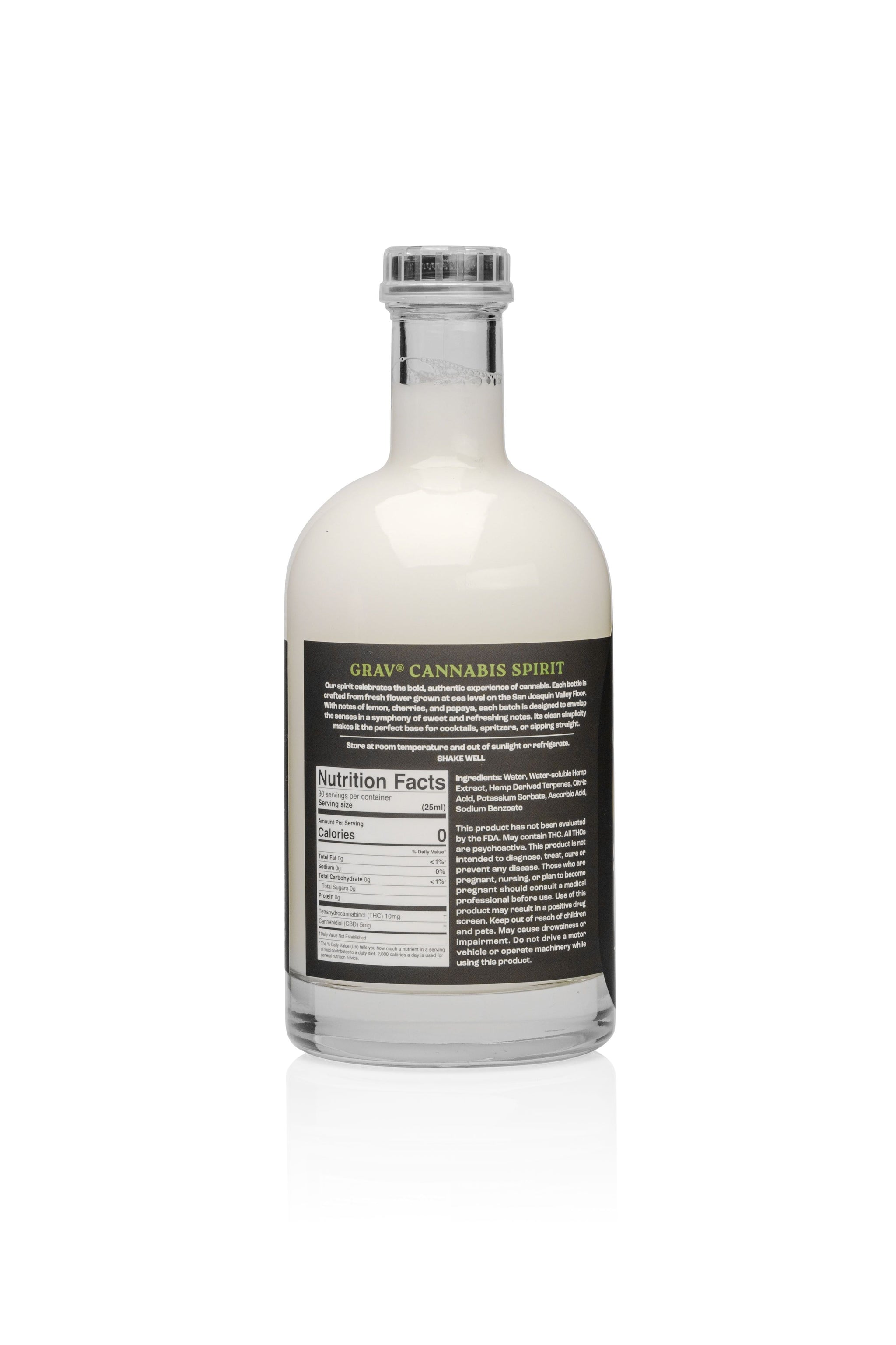 GRAV® Cannabis Spirit 300mg Natural, 750ml Bottle