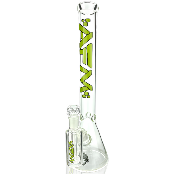 18" AFM Clear Glass Beaker Bong Set – with Ash Catcher