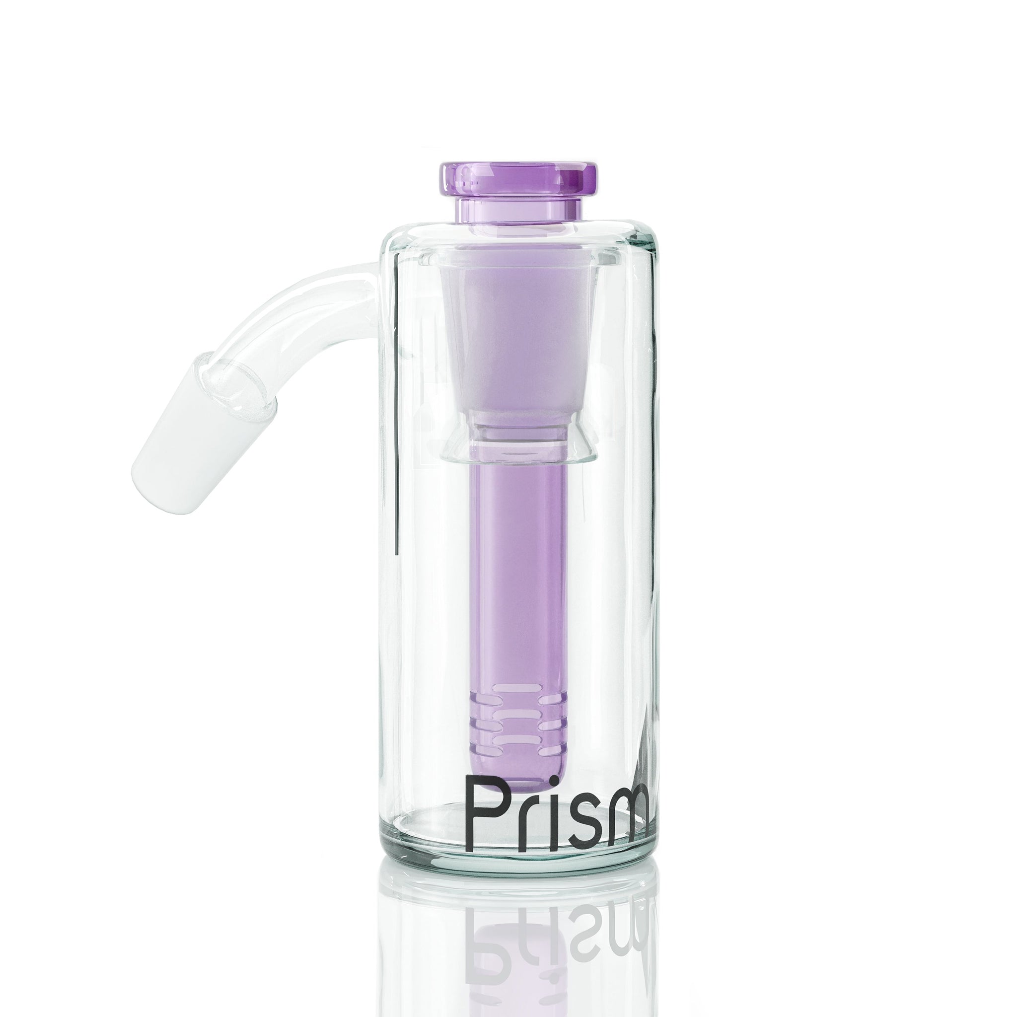 Prism 45 degree beaker-style ash catcher with percolated design for smoking accessories, featuring colorful wet grape and Jolly Rancher artwork.