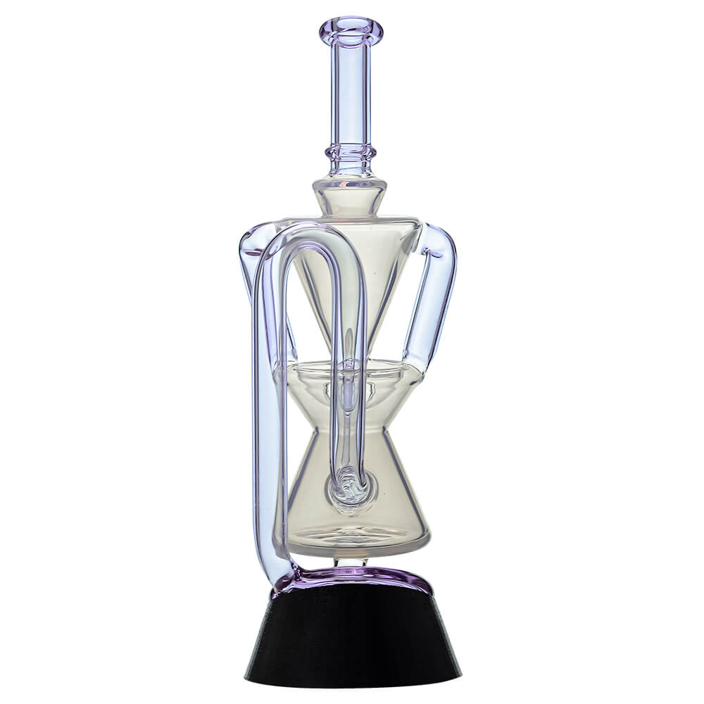 Opal White Klein Recycler W/ Amazing Tornado for Puffco Peak OG & Pro | Calibear