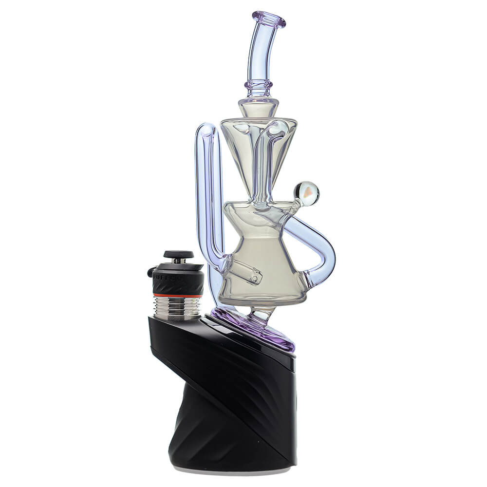 Opal White Klein Recycler W/ Amazing Tornado for Puffco Peak OG & Pro | Calibear