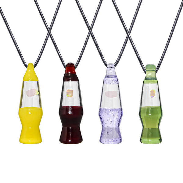 CaliBear Lava Lamp Glass Pendant with Opal