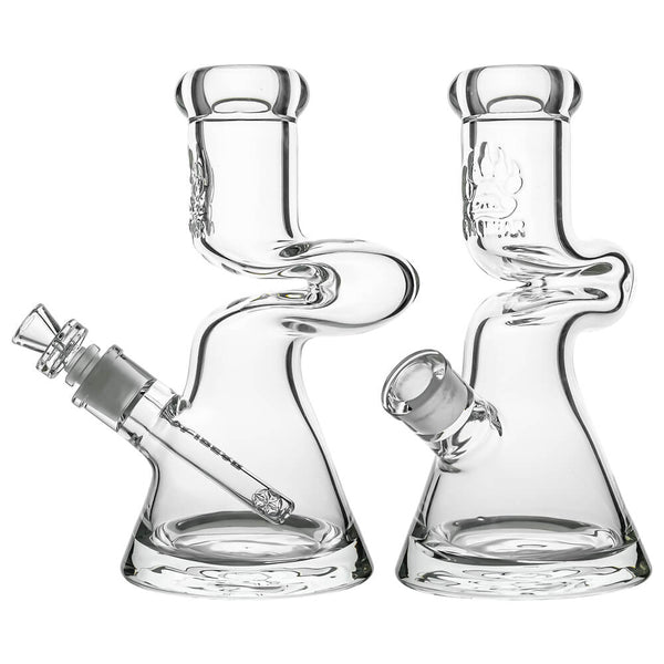 Calibear 9mm Zong Bong Beaker Glass Water Pipe | Heavy Duty Z-Curve Bong