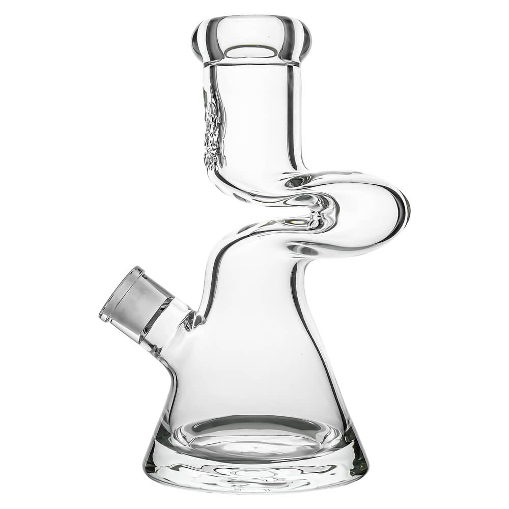 Calibear 9mm Zong Bong Beaker Glass Water Pipe | Heavy Duty Z-Curve Bong