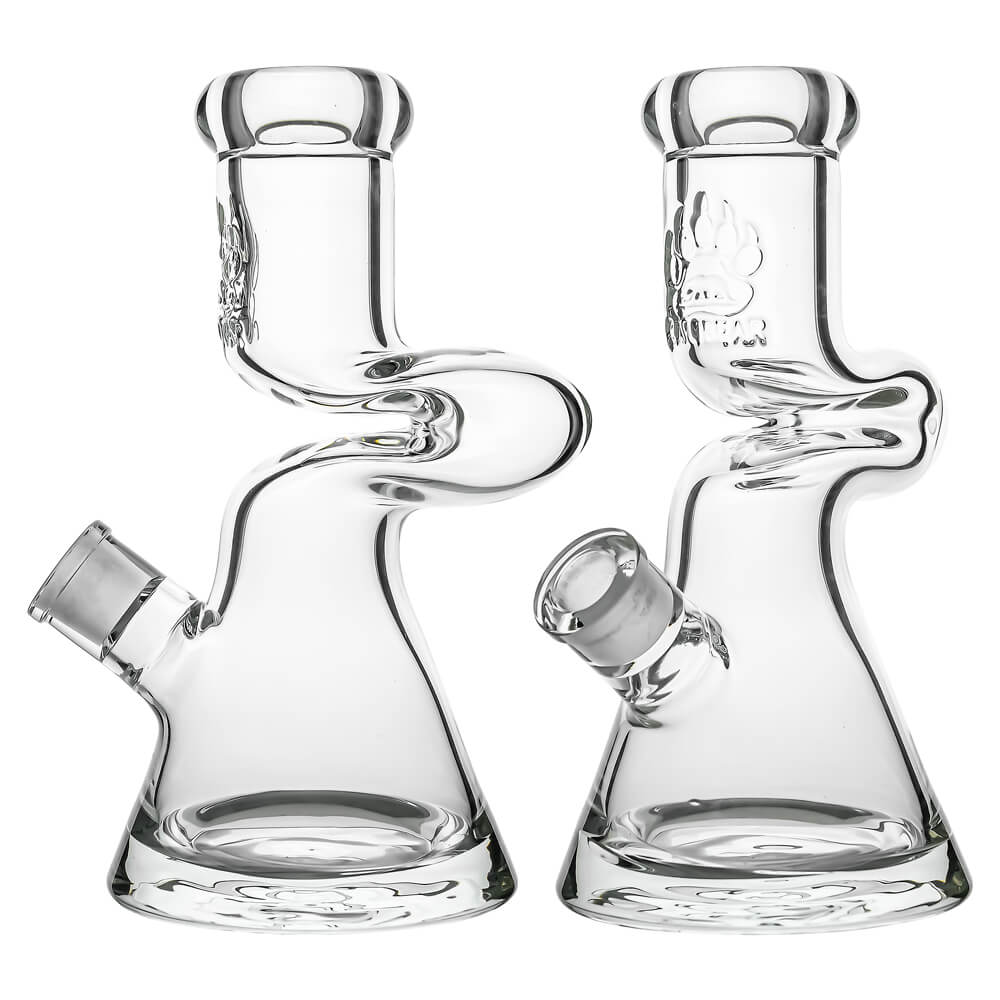 Calibear 9mm Zong Bong Beaker Glass Water Pipe | Heavy Duty Z-Curve Bong