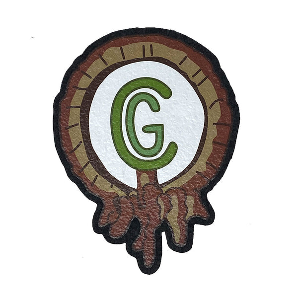 Chad G. coaster by Mood Mats featuring a vibrant, artistic design on a durable, smooth surface for protecting tables.