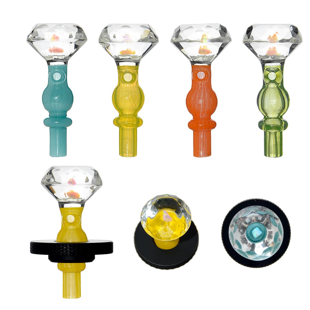Diamond Facet Opal Joystick Carb Cap For Dr. Dabber Switch 2 | Calibear