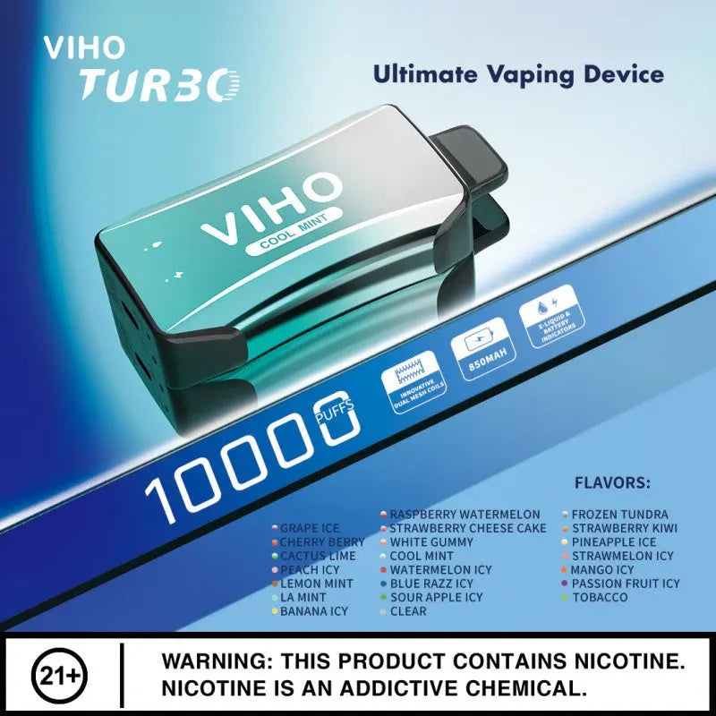 VIHO- TURBO- 10,000 PUFF - East Atlanta Village Smoke, Vape, and CBD VIHO- TURBO- 10,000 PUFF - East Atlanta Village Smoke, Vape, and CBD