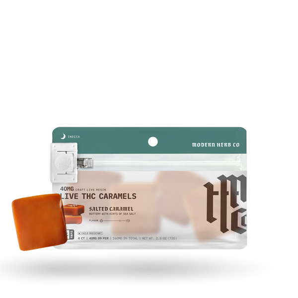 Live Resin Delta 9 Caramels Knockout (Organic) 4ct