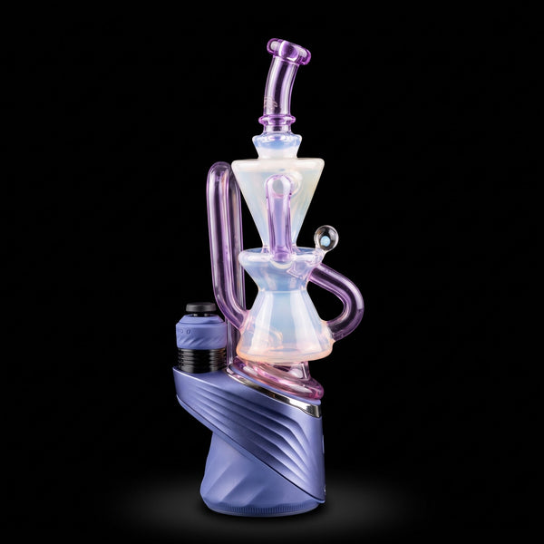 Opal White Klein Recycler W/ Amazing Tornado for Puffco Peak OG & Pro | Calibear
