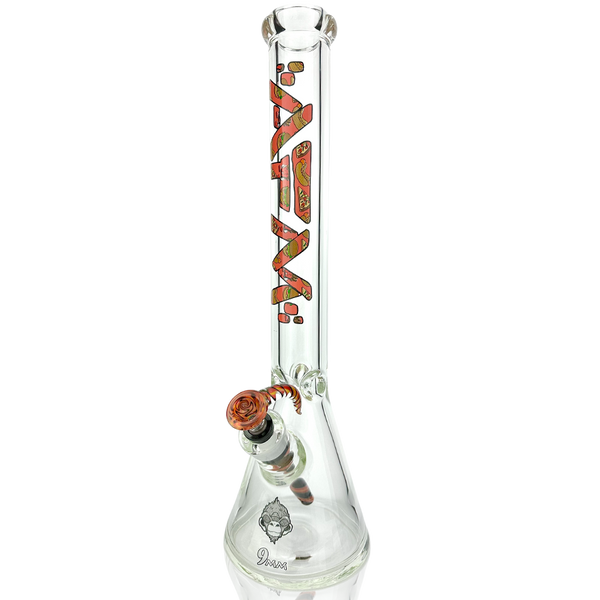 18" AFM Munching Clear Glass 9mm Beaker Bong Bundle