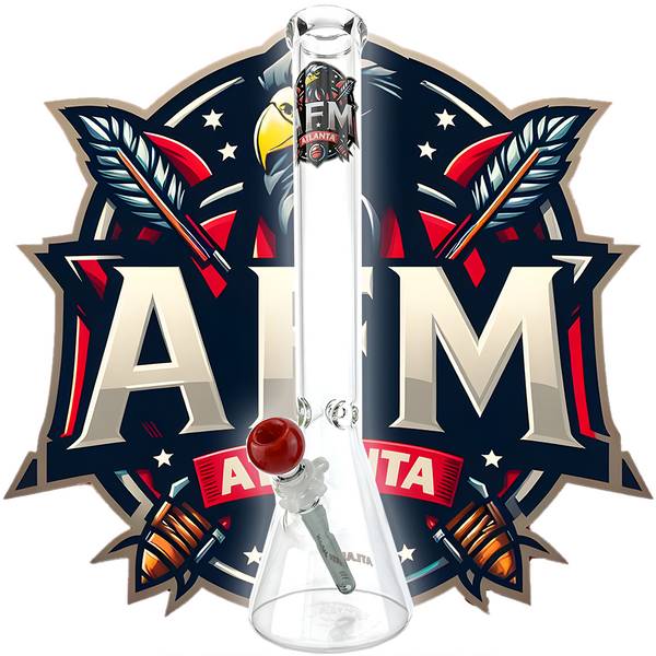 18″ Atlanta Football 5mm Beaker Bong Bundle