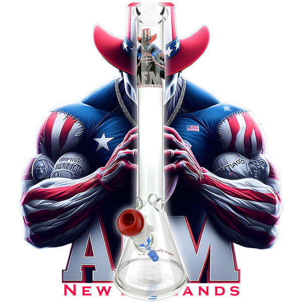 18" New England 5mm Beaker Bong Bundle