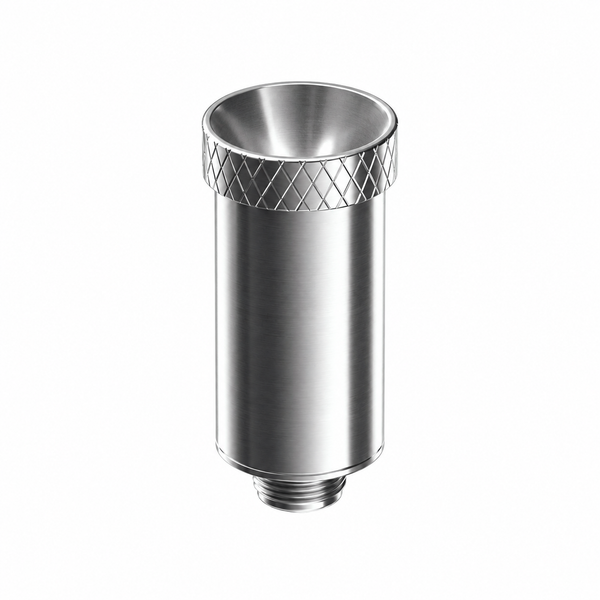 White Dr. Dabber Ghost² eChamber vaporizer component, showcasing the sleek design and detailed connection points.