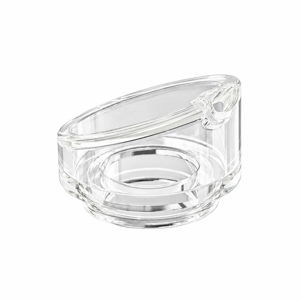 White glass mouthpiece for Dr. Dabber Ghost² vaporizer, with clear and smooth design for optimal vapor experience.