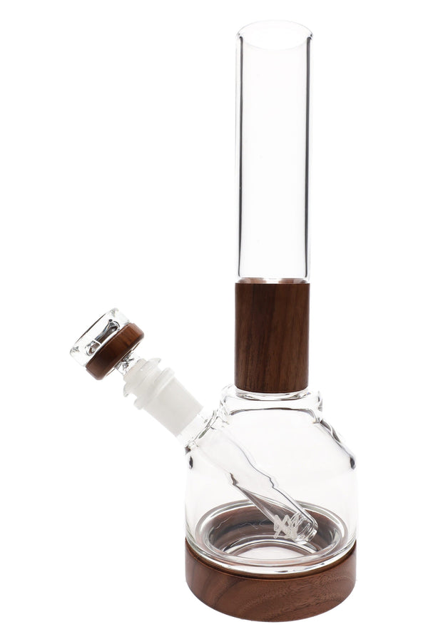 MJ Arsenal Palisade Glass Water Pipe – Walnut Accents – Alpine Collection