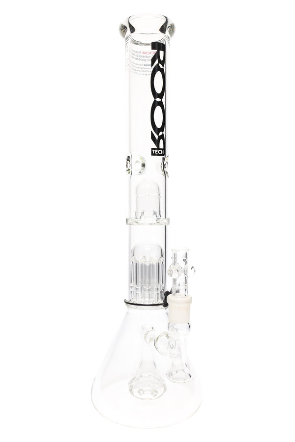 ROOR Tech Stemless Clear Beaker Bong – Multi Percs – 18″ – 5 mm