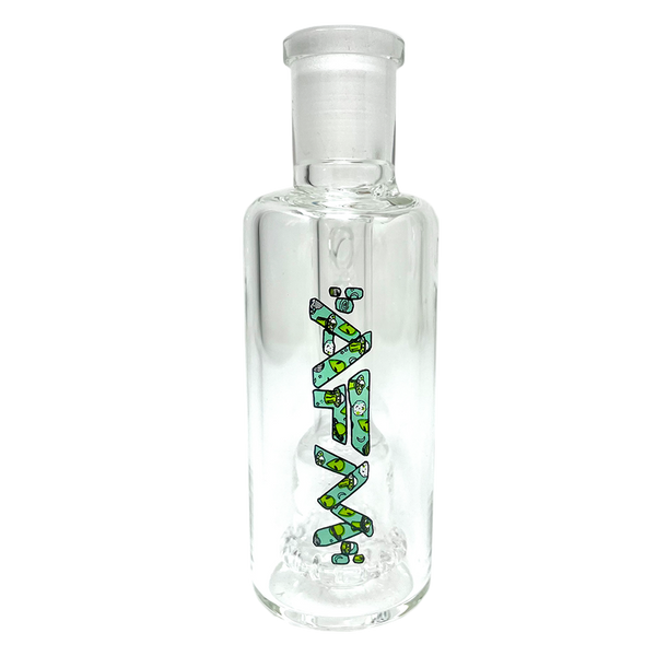 5" AFM Green Alien Showerhead Perc Glass Ash Catcher