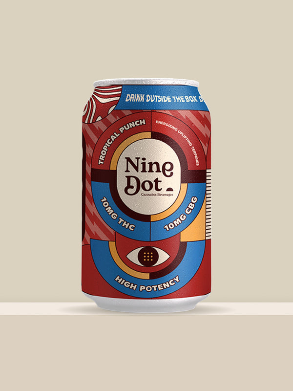 Nine Dot THC Drink- Tropical Punch 10mg