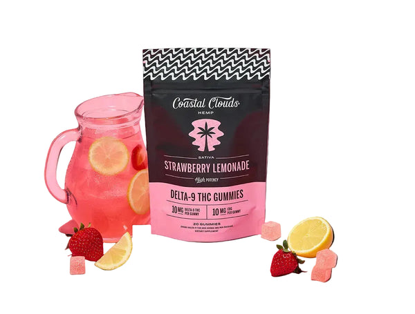 Coastal Clouds Strawberry Lemonade vape pods in a 20-pack from East Atlanta Village Smoke, Vape, and CBD.