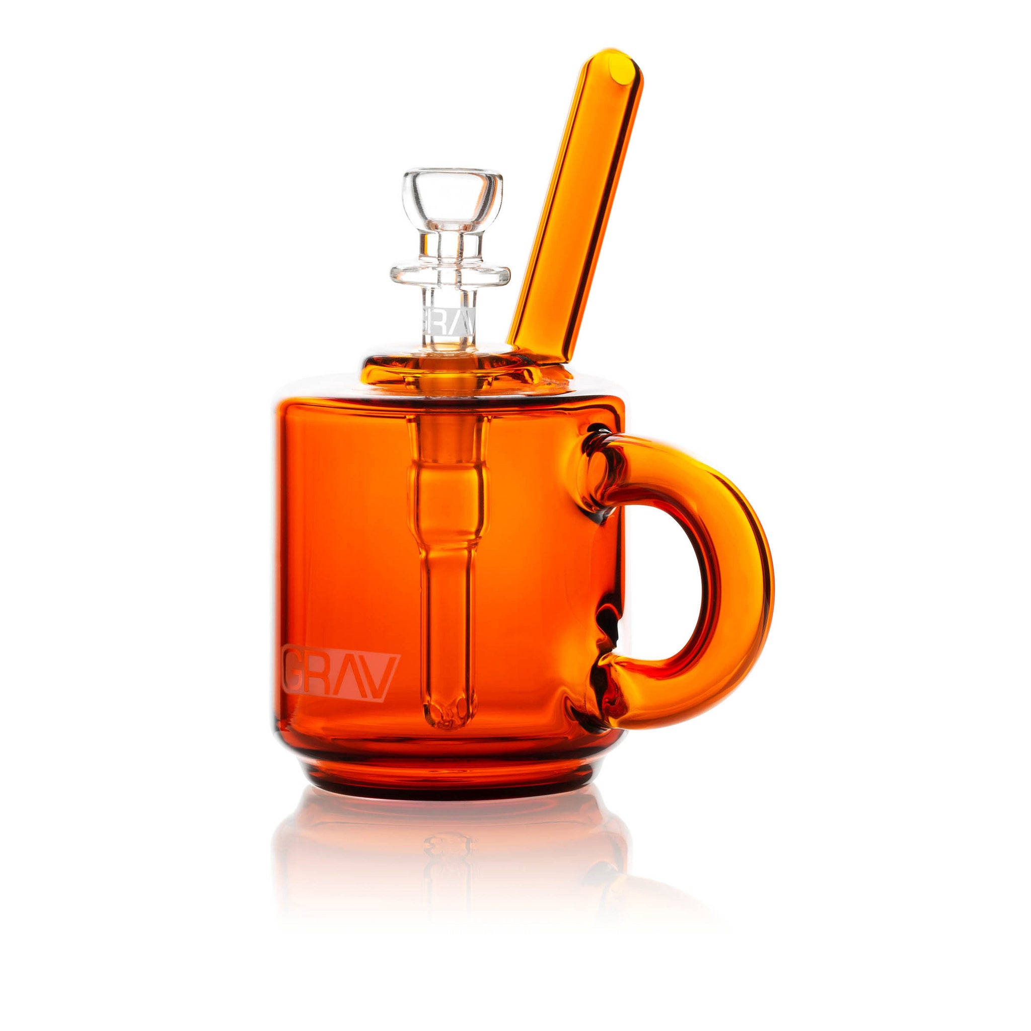 GRAV Coffee Mug Pocket Bubbler in assorted colors, compact glass bubbler with a mug design, perfect for on-the-go use.