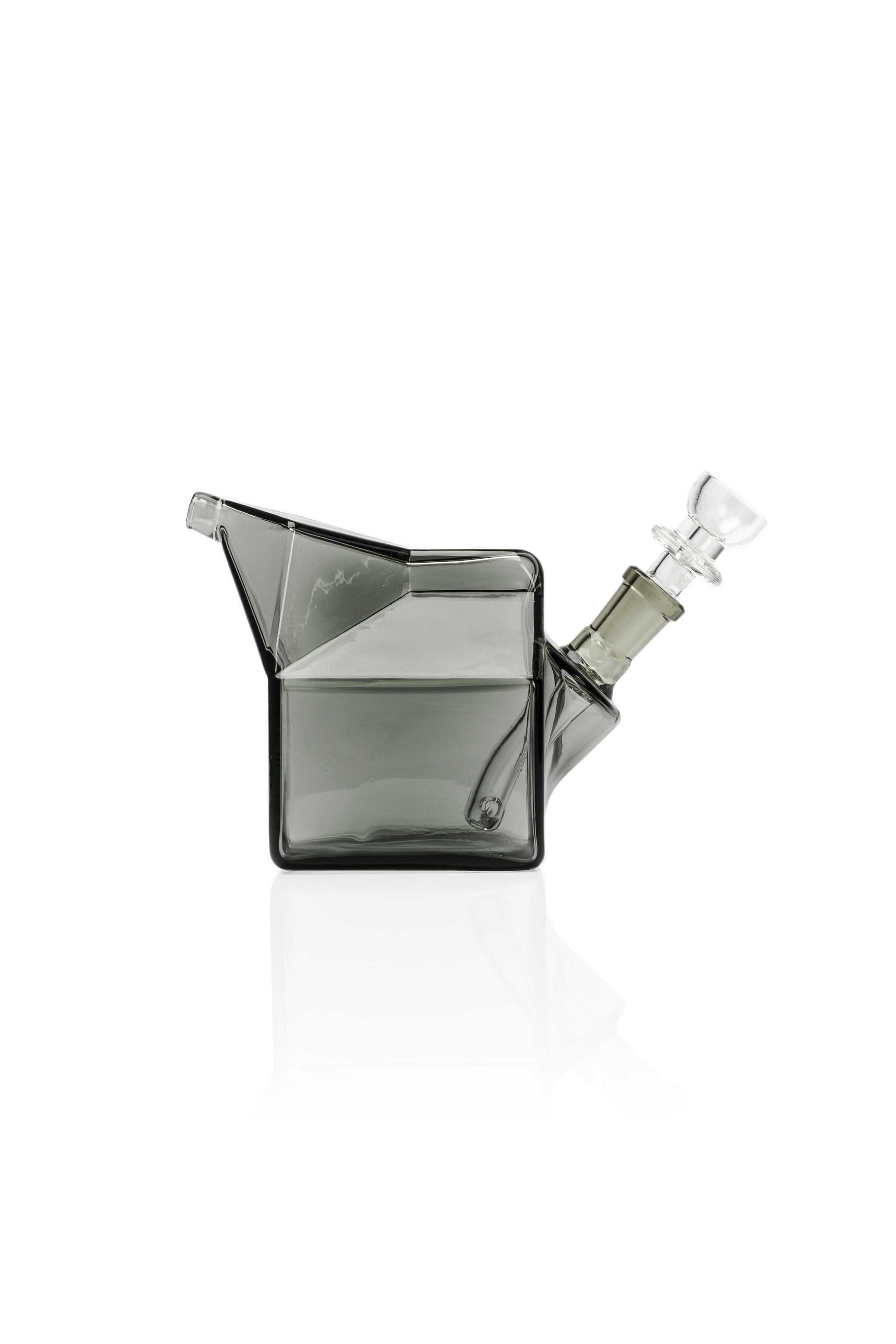 GRAV Milk Carton bubbler in cobalt blue with assorted colors, featuring a playful, detailed design for smoking or collection.