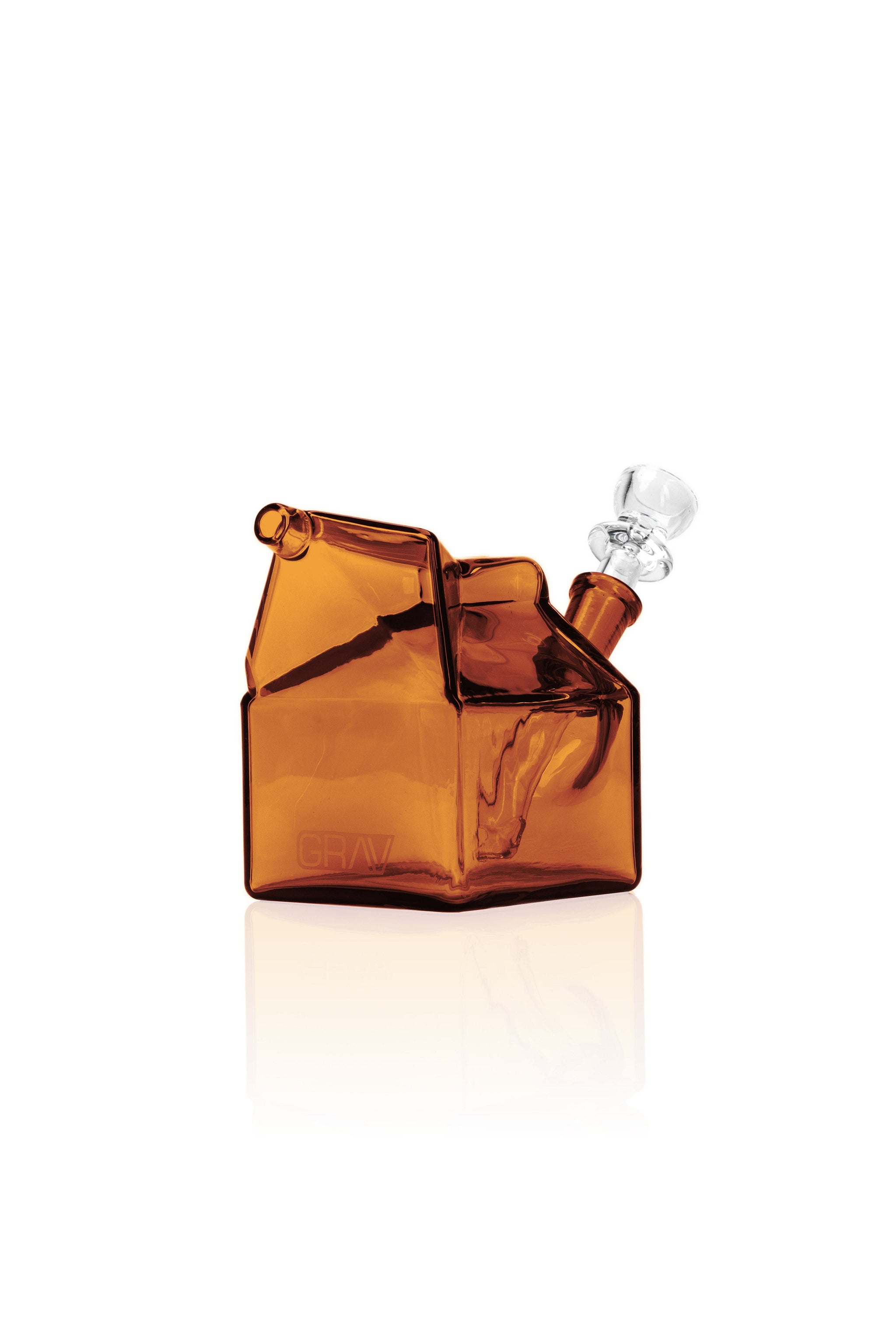 GRAV Milk Carton bubbler in assorted colors, featuring a playful, milk carton design with a clear mouthpiece and colorful accents.