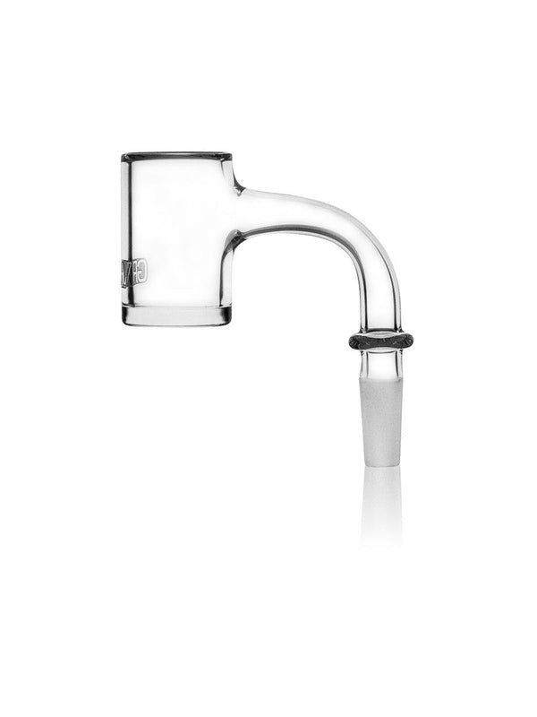 GRAV 10mm male seamless quartz banger for concentrates, 90-degree angle, thick and durable concentrate accessory.