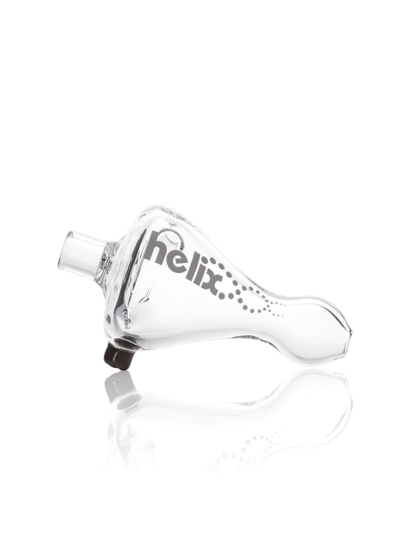 GRAV Helix Chillum dry pipe for flower, featuring a twisted design and clear glass construction, ideal for discreet smoking.
