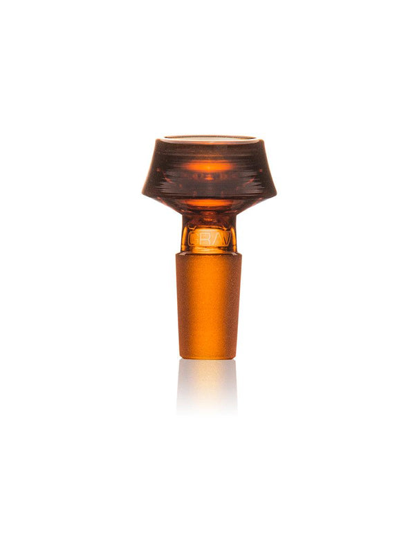 GRAV 14mm Caldera Bowl for flower accessories, clear glass with a rounded, smooth design and open top for easy packing and cleaning.