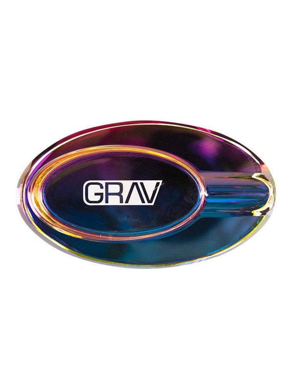 GRAV Ellipse Ashtray in black with smooth, rounded design, made of durable material, perfect for casual or decorative use