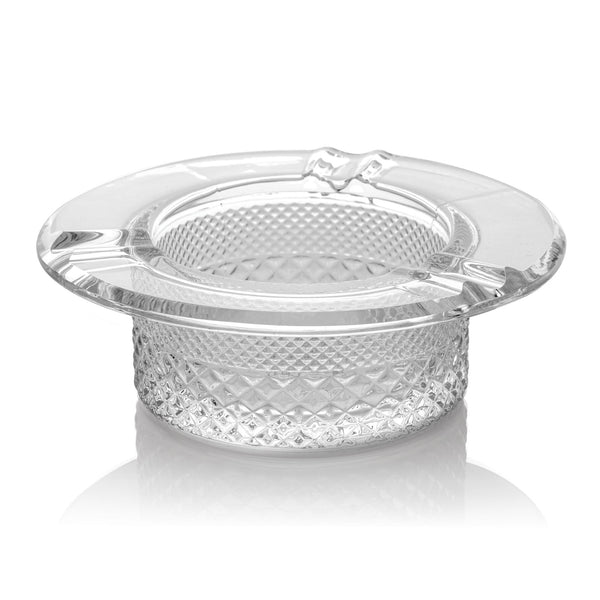 Clear glass ashtray from Jane West's Twenties Collection, stylish accessory with a sleek, modern design.
