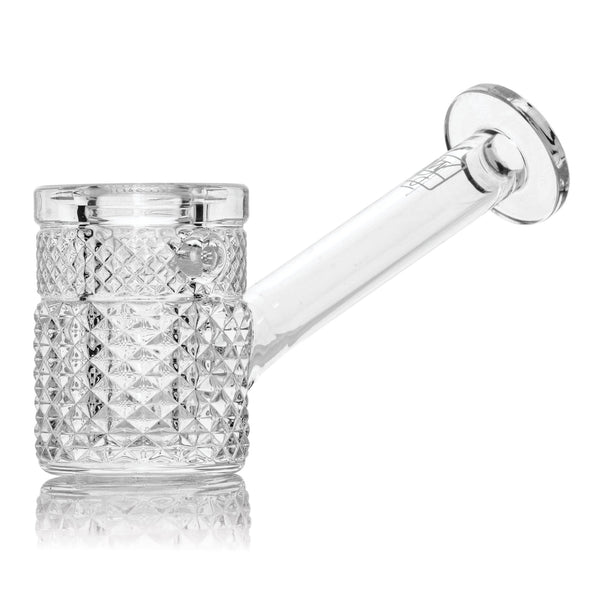 Clear Jane West Twenties Collection hand pipe, a stylish glass accessory with a smooth, transparent design for smoking enjoyment.