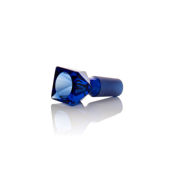 Cobalt Twenties Collection Square Bowl 14mm part by Jane West, showcasing the vibrant blue glass with a sleek square shape.