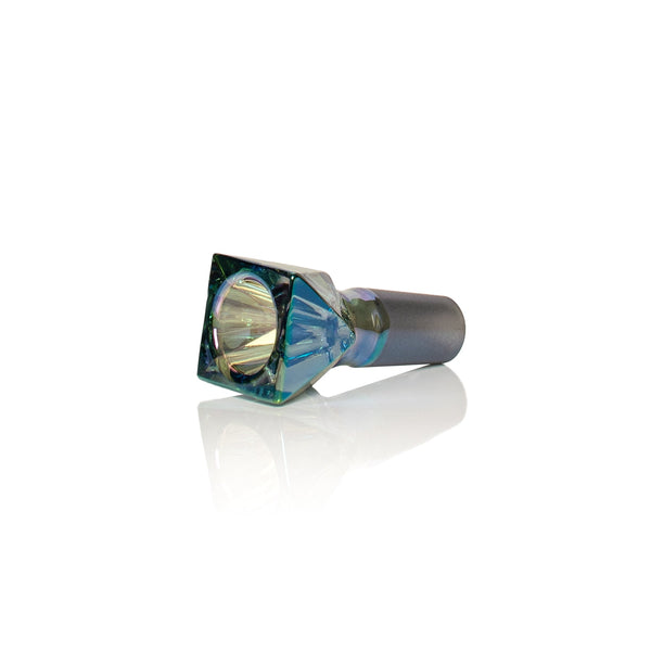Jane West Twenties Collection Square Bowl 14mm part featuring a mermaid design, showcasing intricate glass craftsmanship.