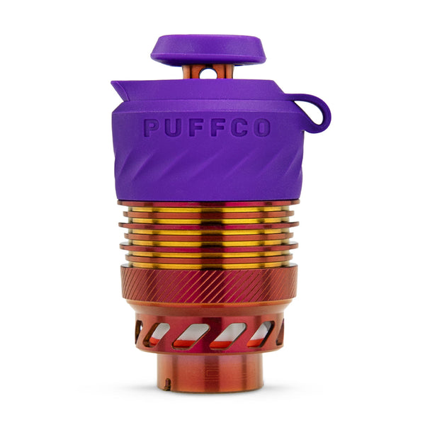 Puffco Peak Pro 3DXL Plasma Chamber atomizer with limited edition design, showcasing sleek glass and metal components.
