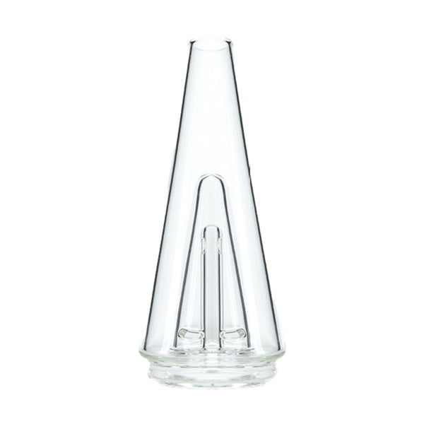Puffco New Peak Glass 2.0 accessory featuring clear glass with a sleek design for optimal use and aesthetic appeal