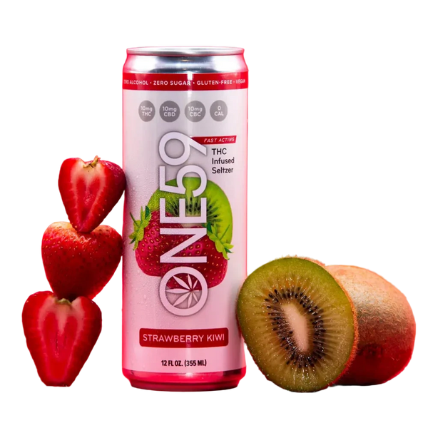 One59 Strawberry Kiwi 10mg THC Infused Drink
