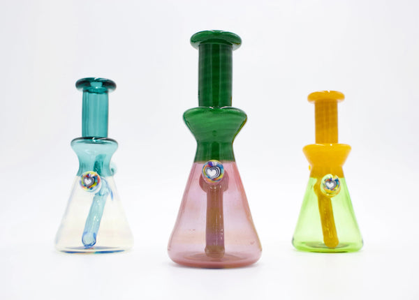 East Atlanta S&V Sky Hizzy Glass Mini Tube Jammers with colorful design and intricate glass details.
